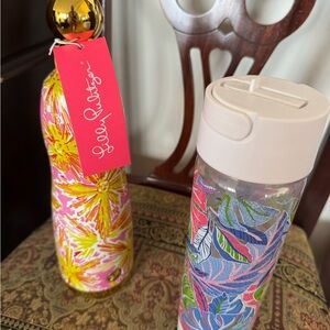 Lilly Pulitzer Floral Bottle and Tumbler - Pink, Yellow, Blue